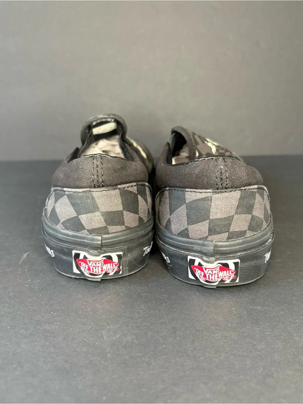 Vans Kids Slip-On Sneakers with Jack Skellington Graphic - Black and Gray